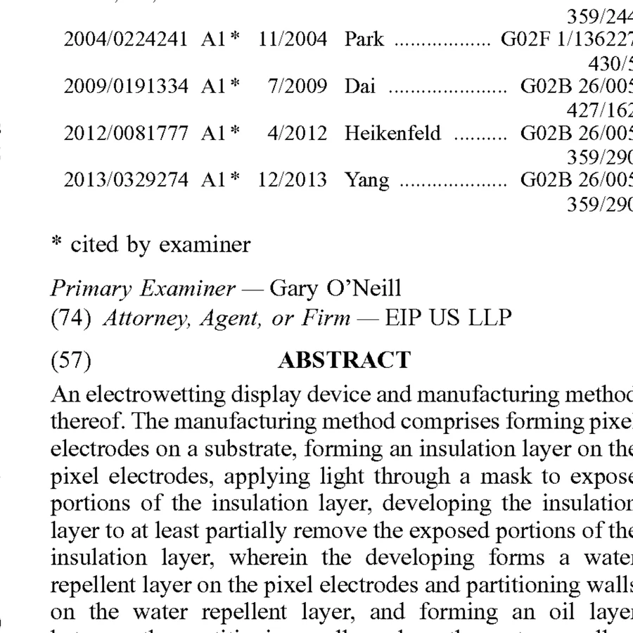Magnified examiner line showing Gary O’Neill